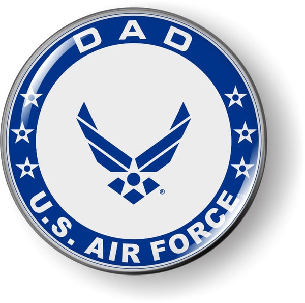 U.S. Air Force Dad Emblem (Blue Wings)